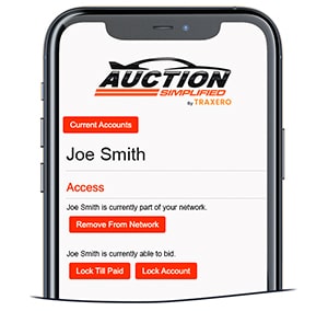 Manage your bidders with Auction Simplified by TRAXERO