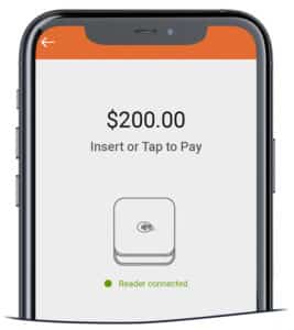 Payment screen using a mobile reader