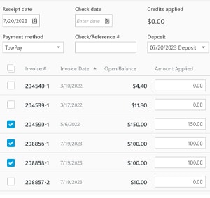 Automated reconciliation with TowPay by TRAXERO